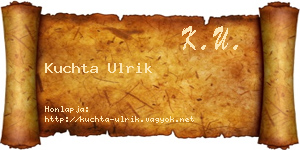 Kuchta Ulrik névjegykártya
