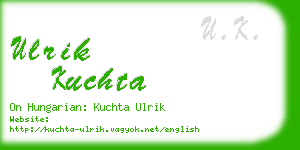 ulrik kuchta business card